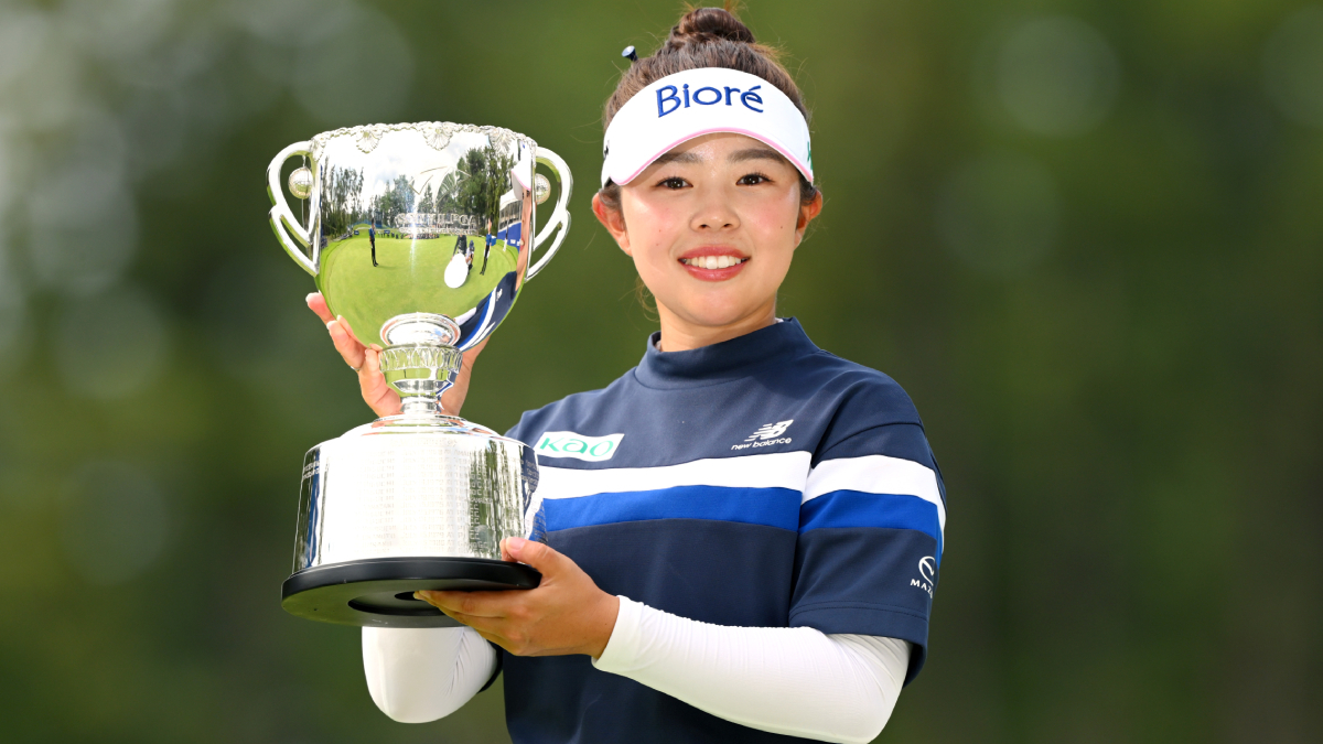 日本女子プロゴルフ選手権大会で優勝した山下美夢有選手